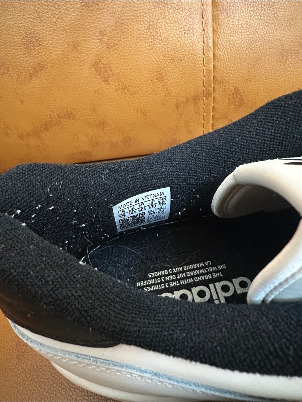 adidas White Sneakers with Black and Gray Stripes - Picture 2 of 3